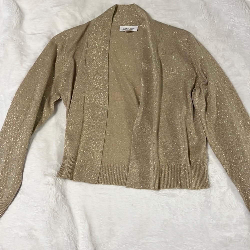 BEIGE AND GOLD CALVIN KLEIN SHAWL